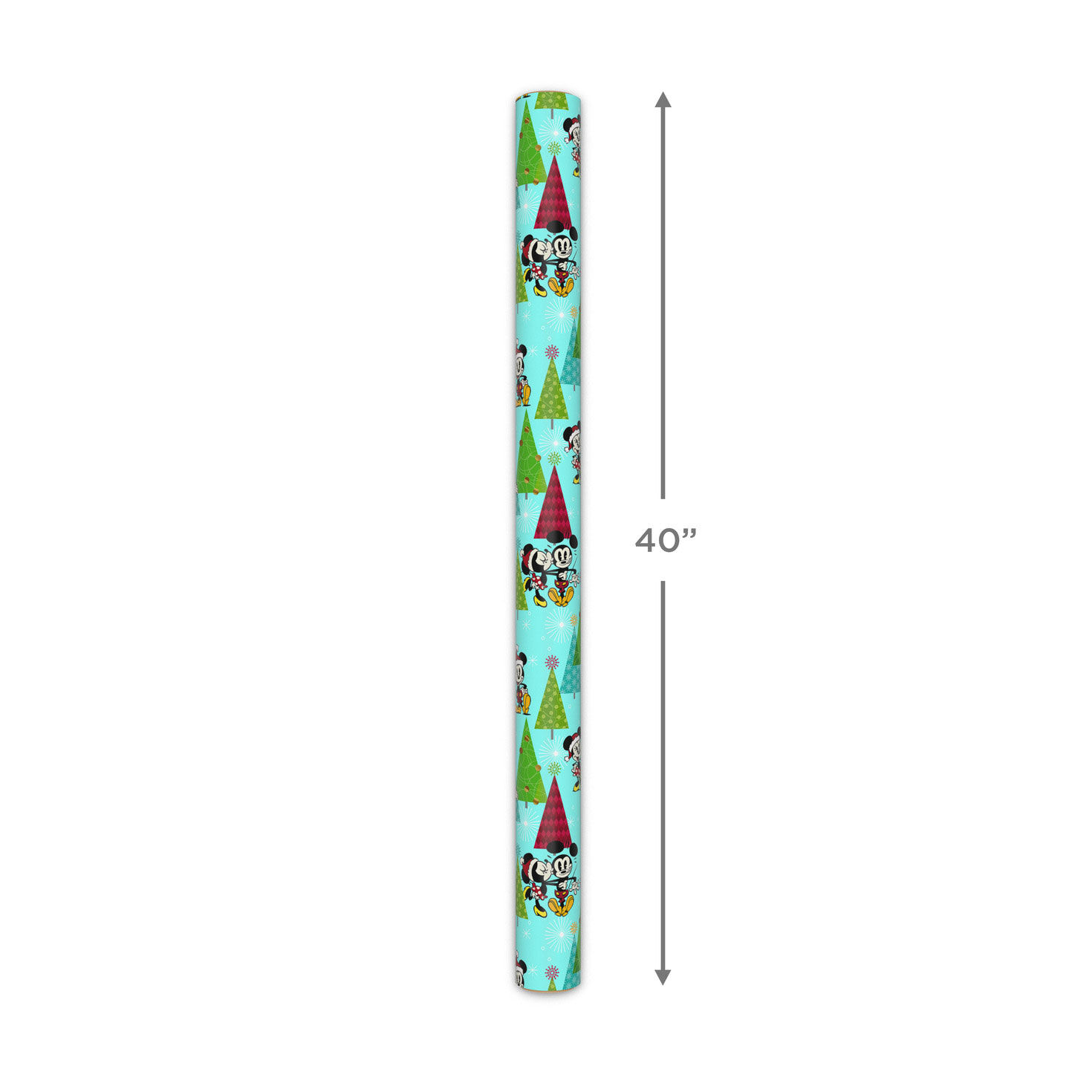 Disney Mickey and Minnie Vintage Christmas Gift Wrap measurement image number 6