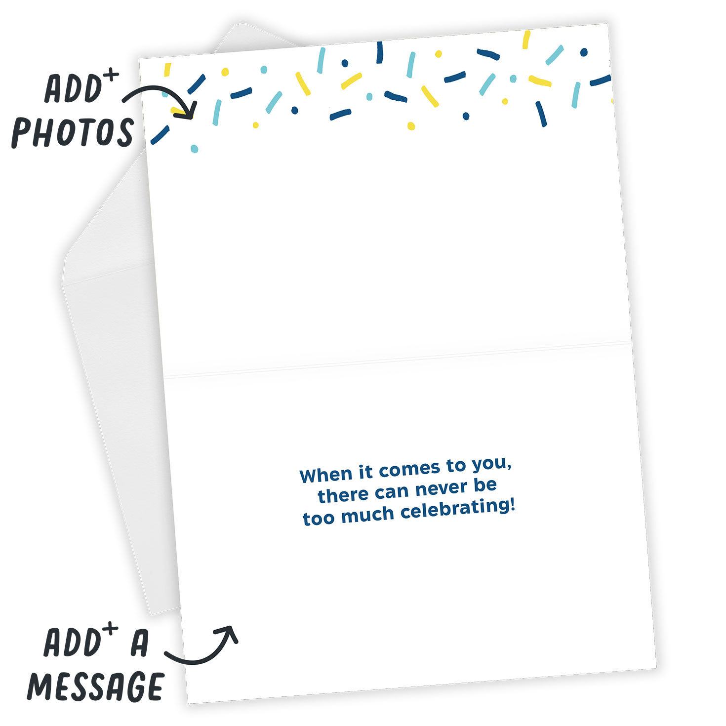 Personalized Yellow With Sprinkles Birthday Photo Card  image number 4