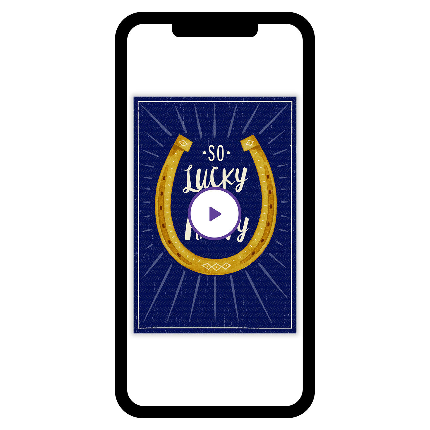 So Lucky So Happy Horseshoe Love eCard