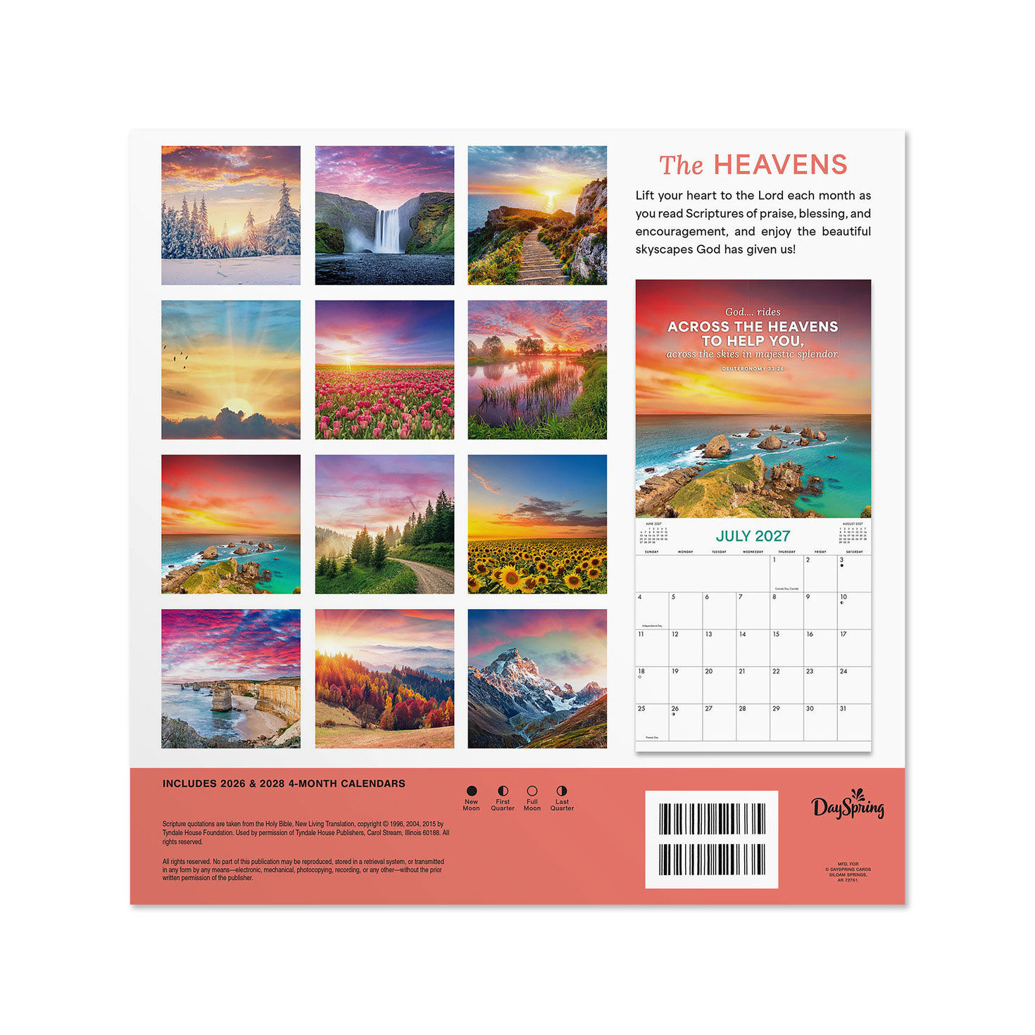 The Heavens Nature 2027 12-Month Wall Calendar Back image number 2