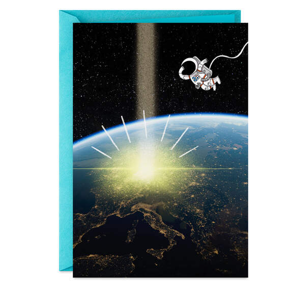 Your Cake Is Visible From Space Funny Birthday Card