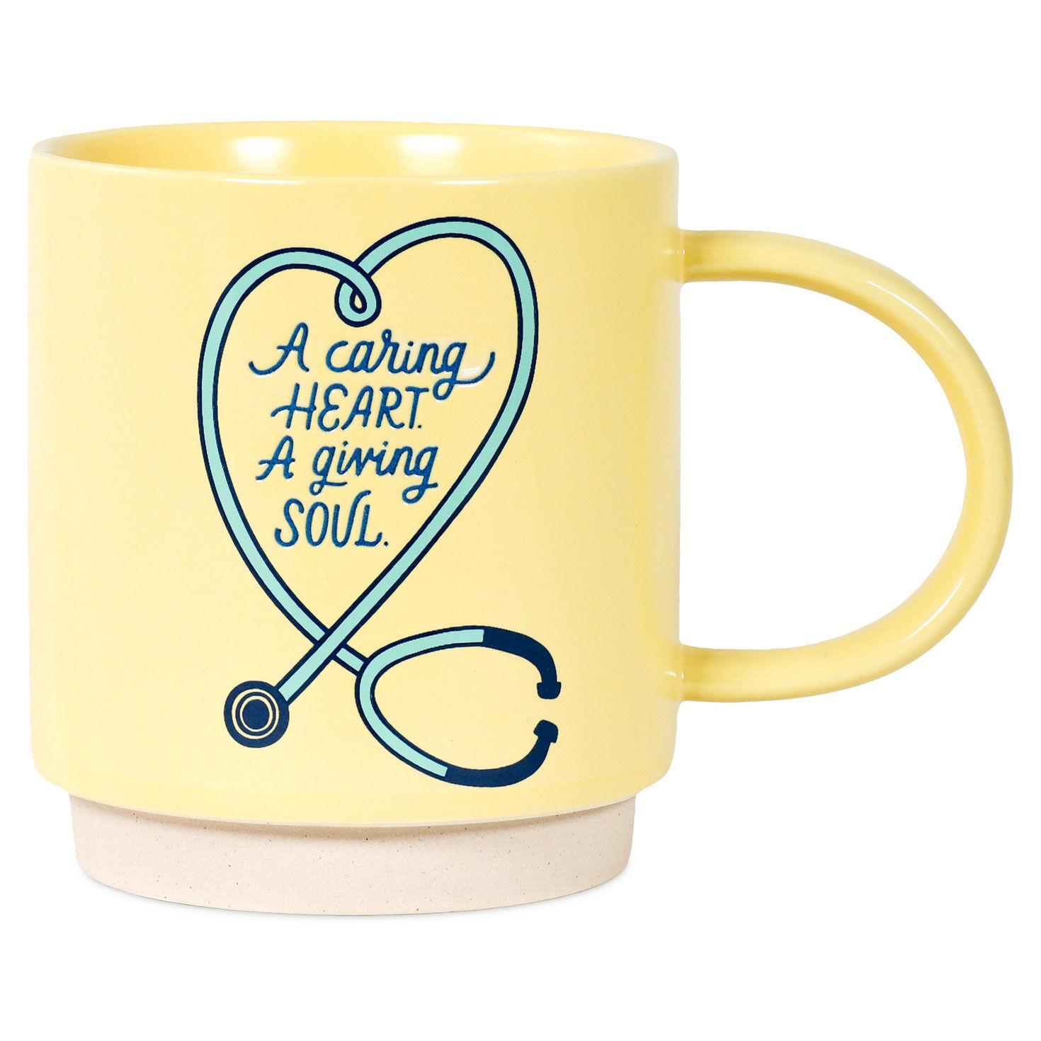 A Caring Heart Yellow Nurse Mug, 16 oz.