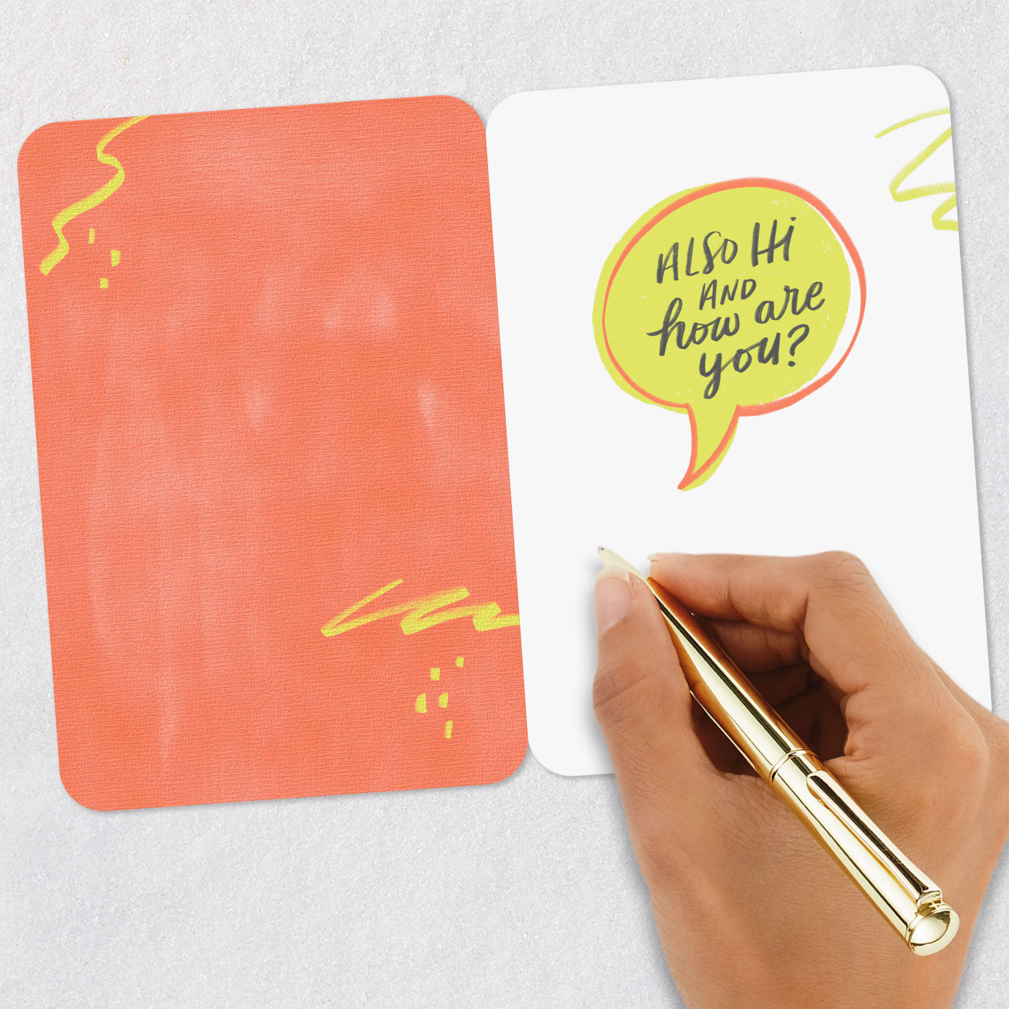 Speech Bubble Hello Thinking of You Card Signing card image number 6