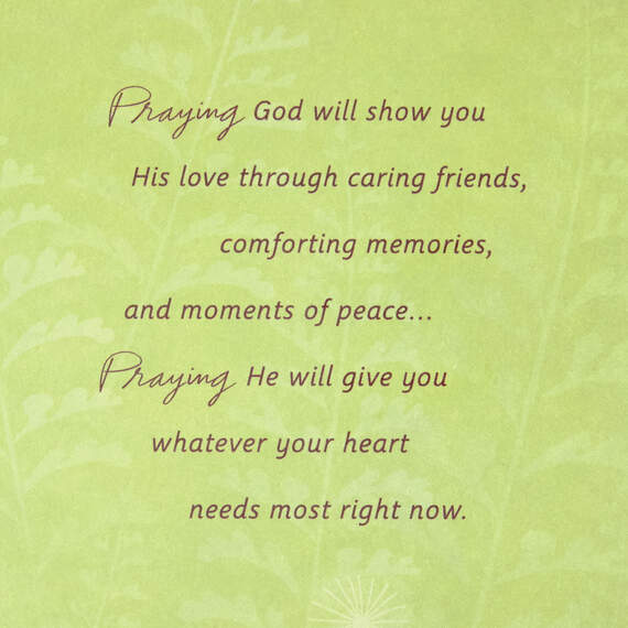 Caring Friends and Comforting Memories Religious Sympathy Card, , large image number 2