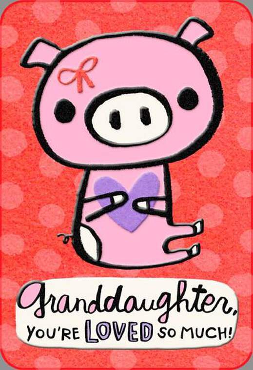 Love You Granddaughter Valentine's Day Card, , large image number 1