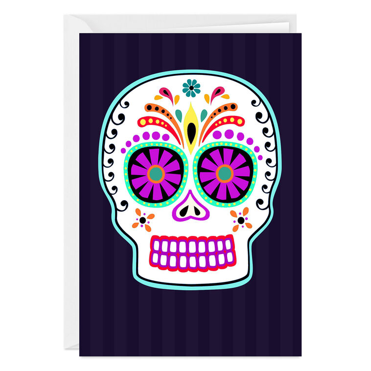 Sugar Skull Custom Day of the Dead Card