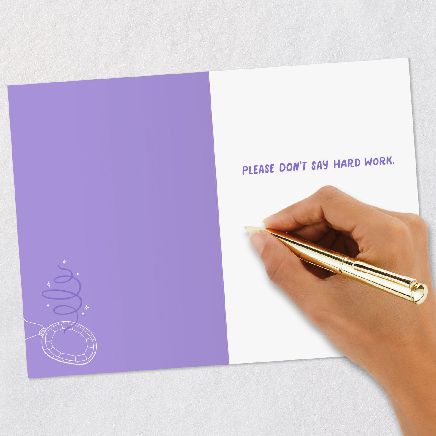 Purple Amulet Funny Congratulations Card signing card image number 6