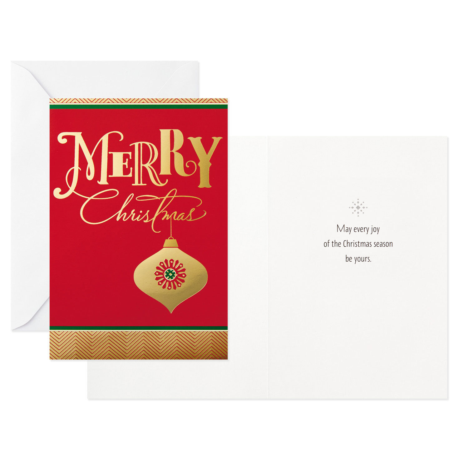Geometric Designs Assorted Boxed Christmas Cards Card Front with Sentiment image number 3
