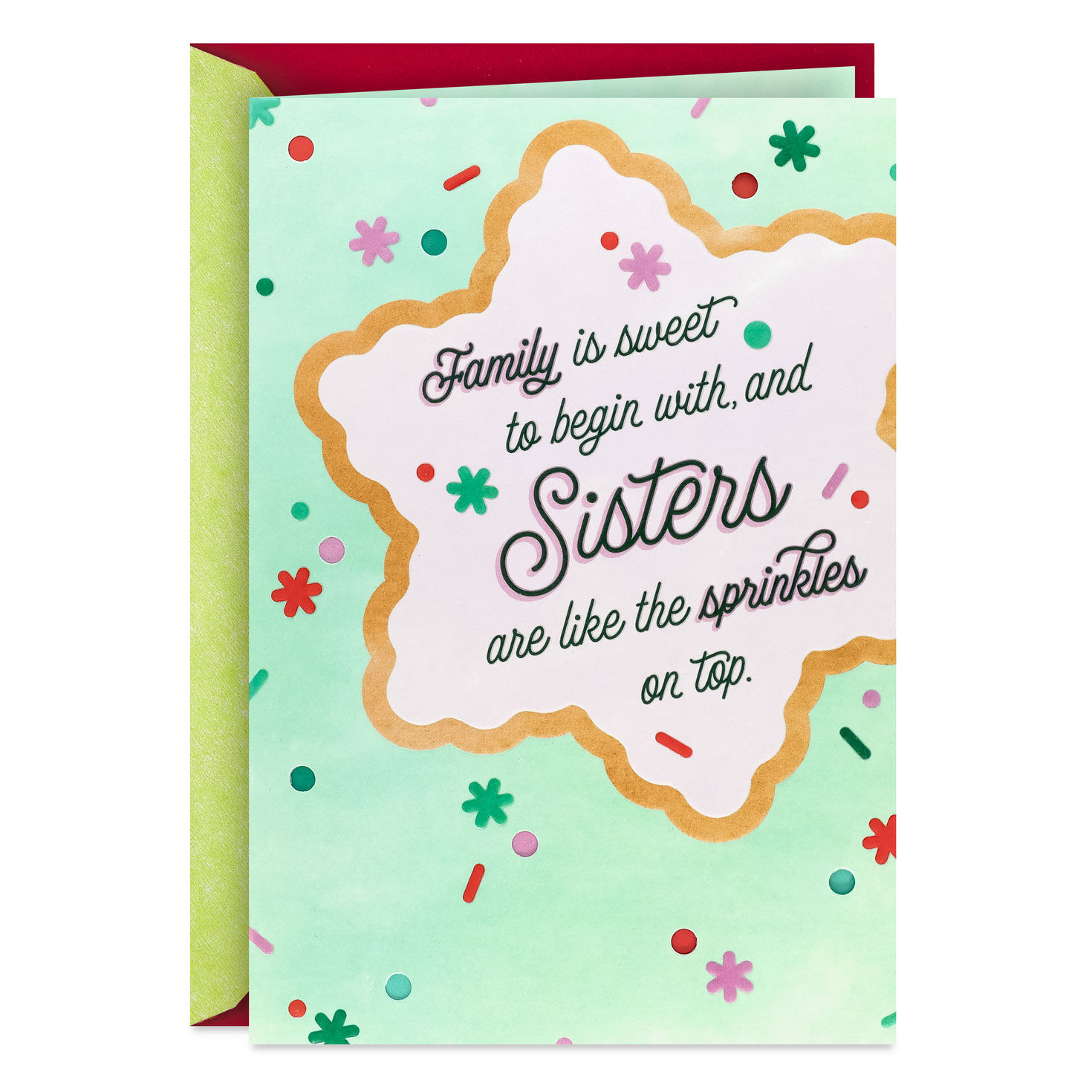 You're Sweet Like Sprinkles Christmas Card for Sister