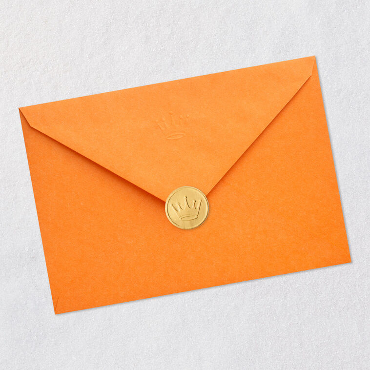 Teddy Bear in Pumpkin Halloween Card for Great-Grandson Envelope Back with Seal image number 7