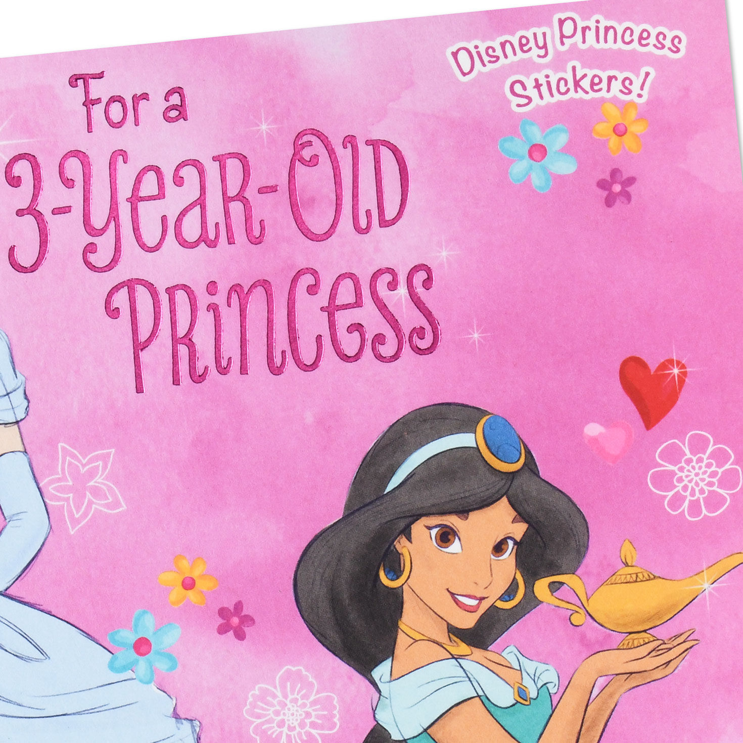 Disney Princesses Girls 3rd Birthday Card With Stickers Card Front Detail image number 4