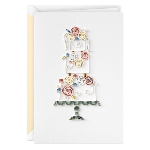 Wedding Rings Quilled Paper Handmade Wedding Card Greeting Cards Hallmark