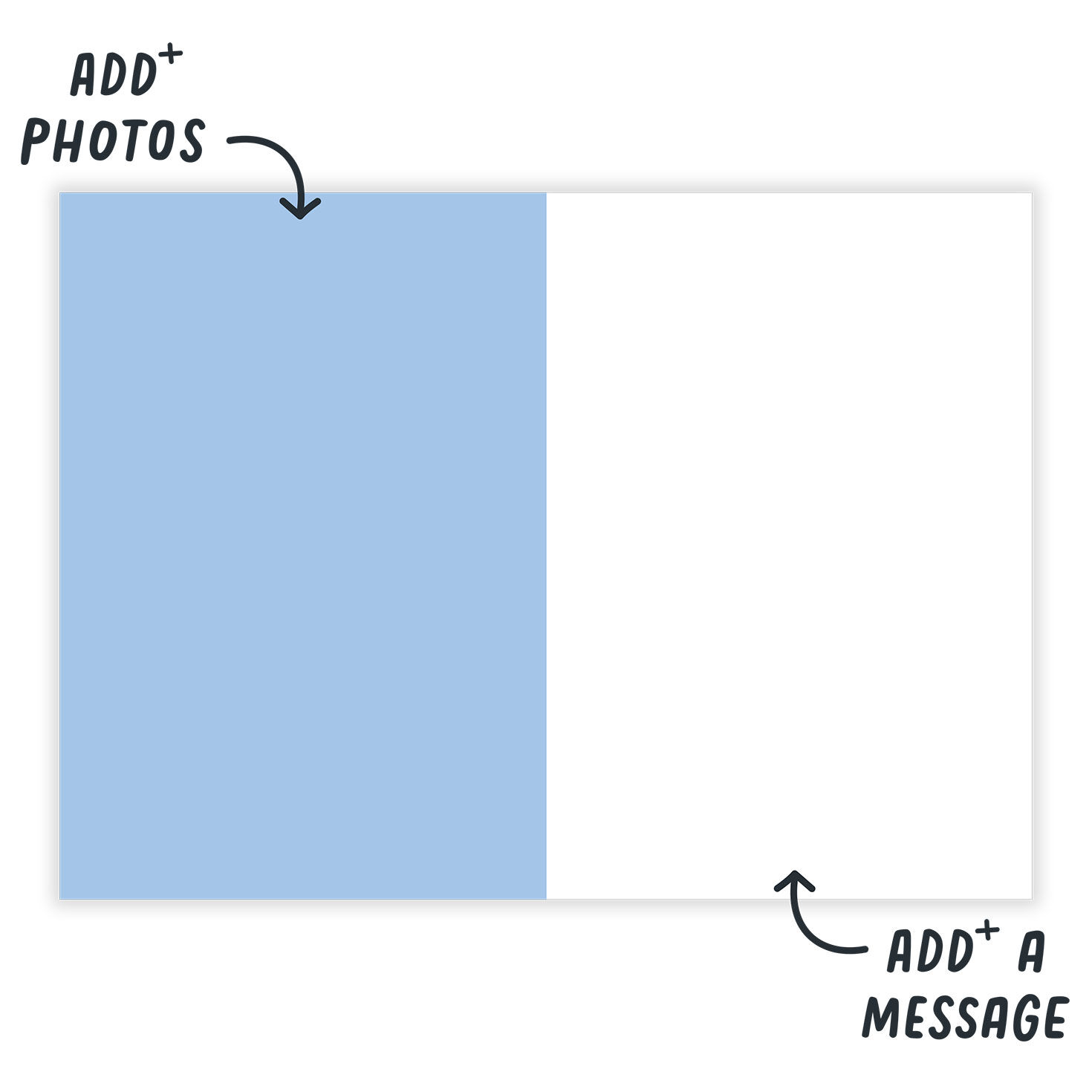 Blue Heart Colored Spots Thank You Card Open Card indicating personalization image number 3