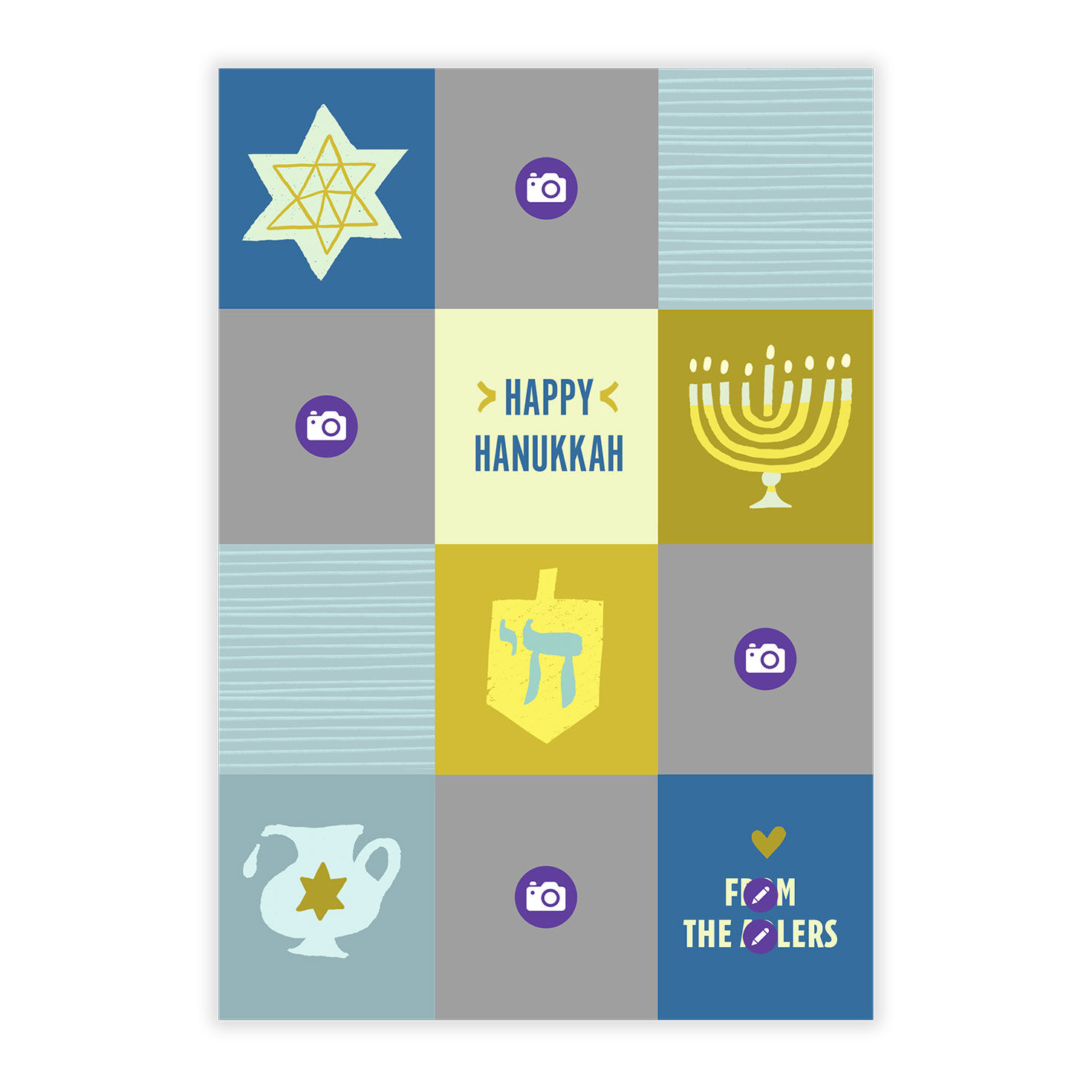 Holiday Icons Flat Hanukkah Photo Card, , large image number 5
