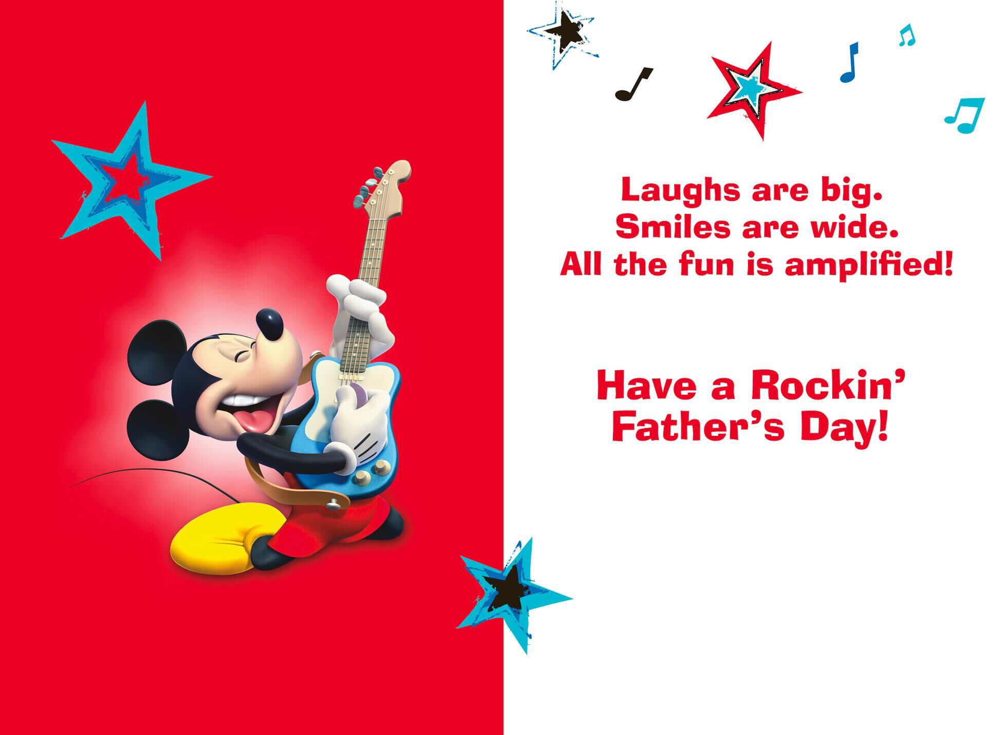 Mickey Mouse Rockin' Father's Day Card for Uncle