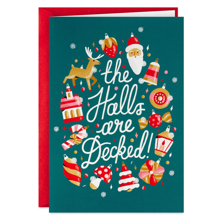 Whimsical Holiday Ornaments Boxed Christmas Cards Card Front with Envelope image number 2