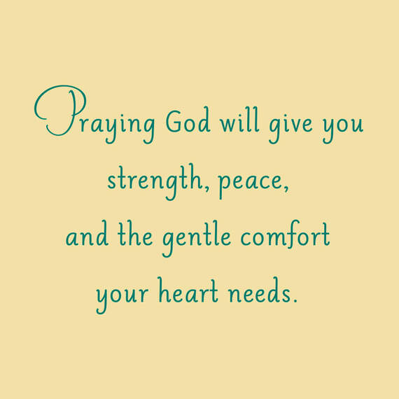 Strength, Peace and Comfort Religious Sympathy Card, , large image number 2