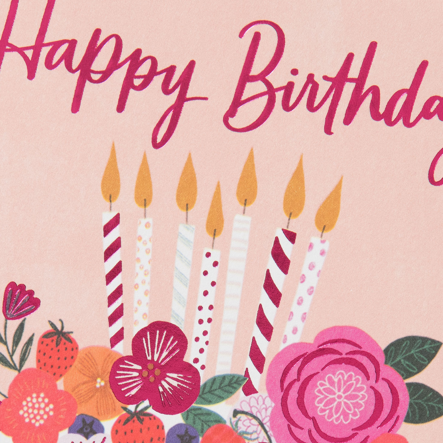 Cake With Candles Birthday Card for Her Card Front Detail image number 4