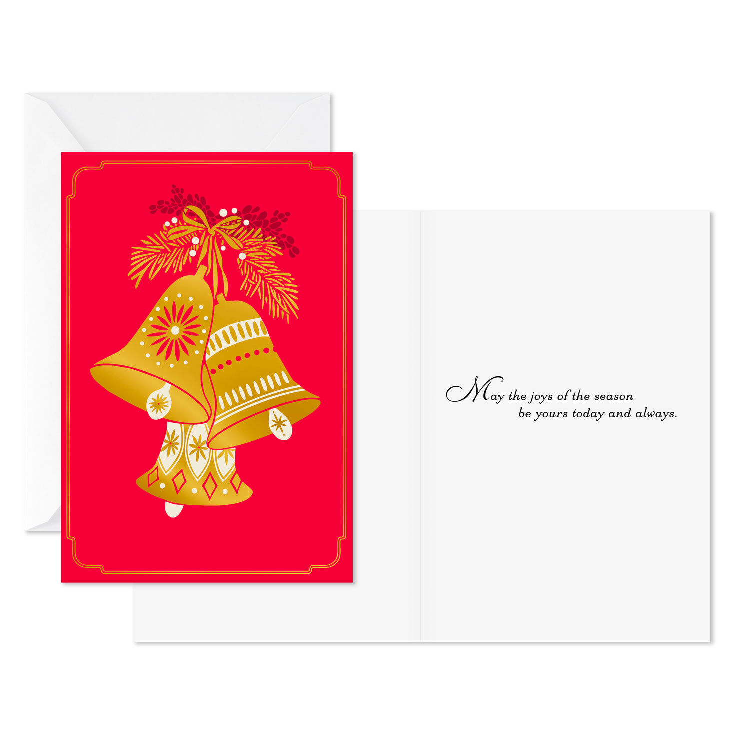 Pretty Holiday Bells Christmas Cards, Pack of 6, , large image number 2