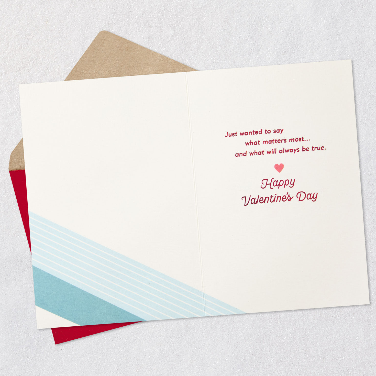 Retro Shooting Heart Graphics Dad Valentine's Day Card Open card with envelope image number 3