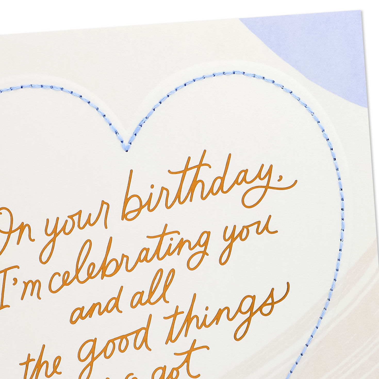 Romantic Pastel Heart Birthday Card Card Front Detail image number 4