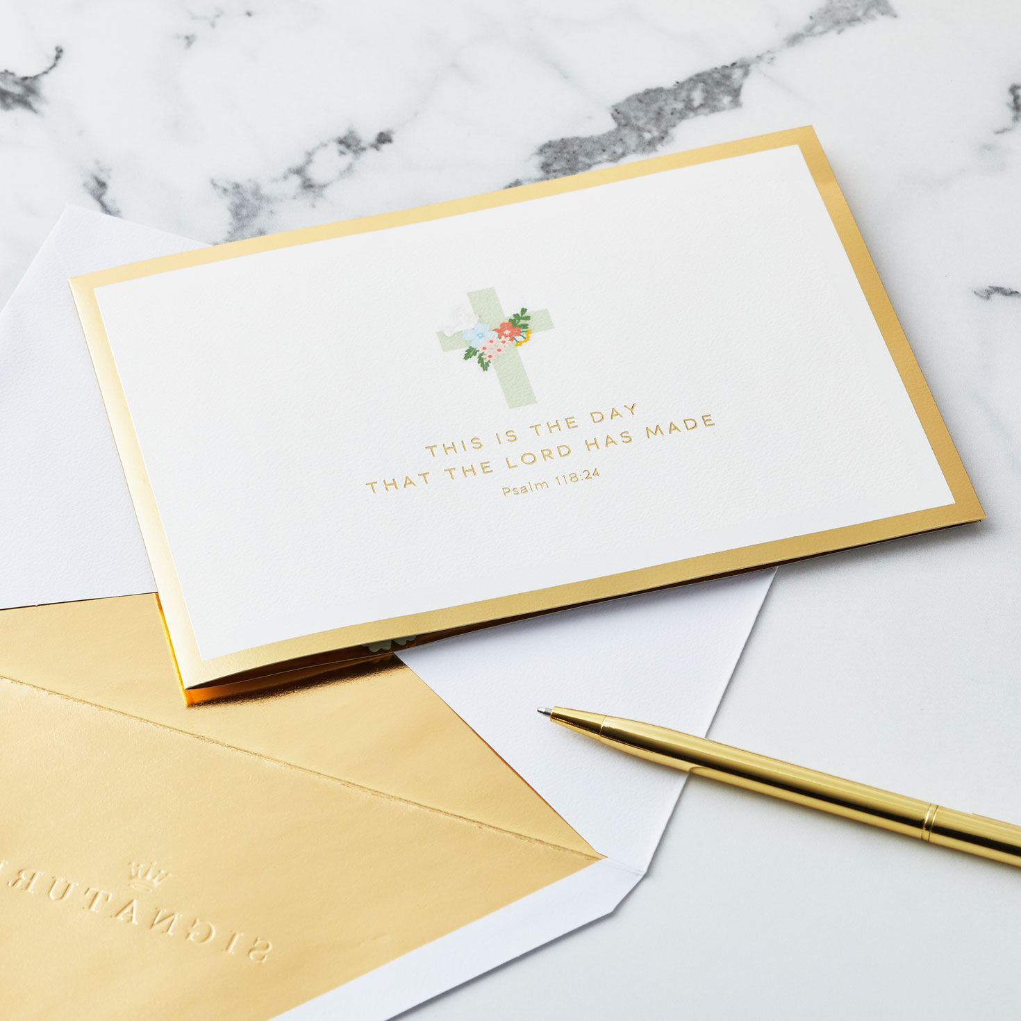 Cross With Flowers Religious PopUp Card Greeting Cards Hallmark