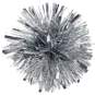 Silver Metallic Pom Pom Gift Bow, 5", , large image number 1