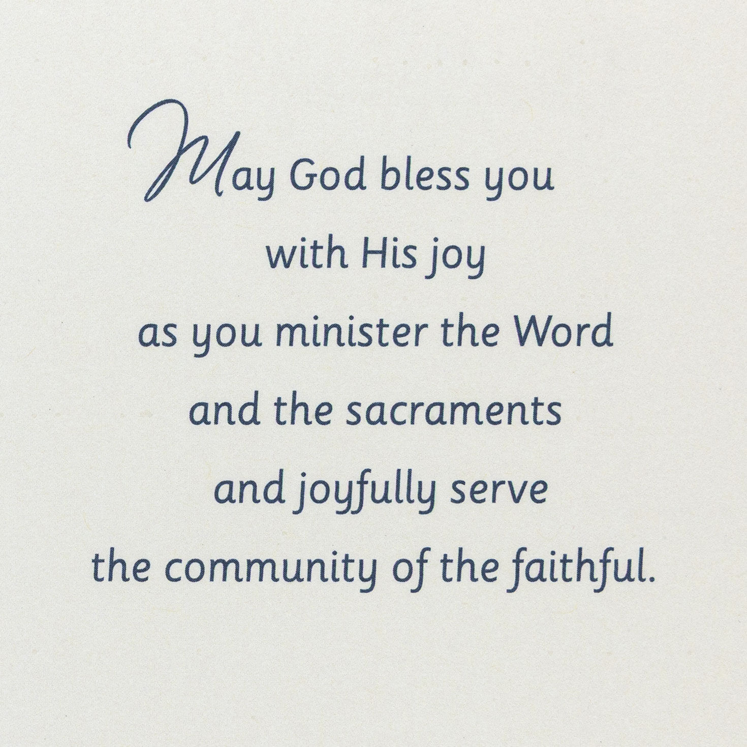 Floral Cross Priest Ordination Anniversary Card Sentiment image number 2