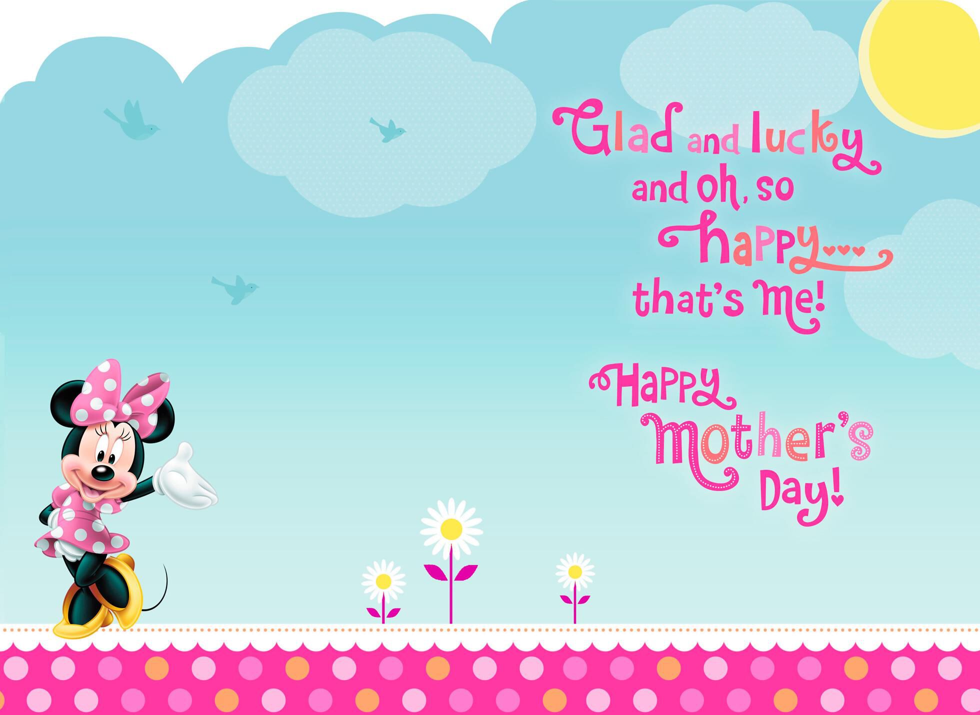 Sweet and Fun Minnie Mouse Mother's Day Card for Grandma