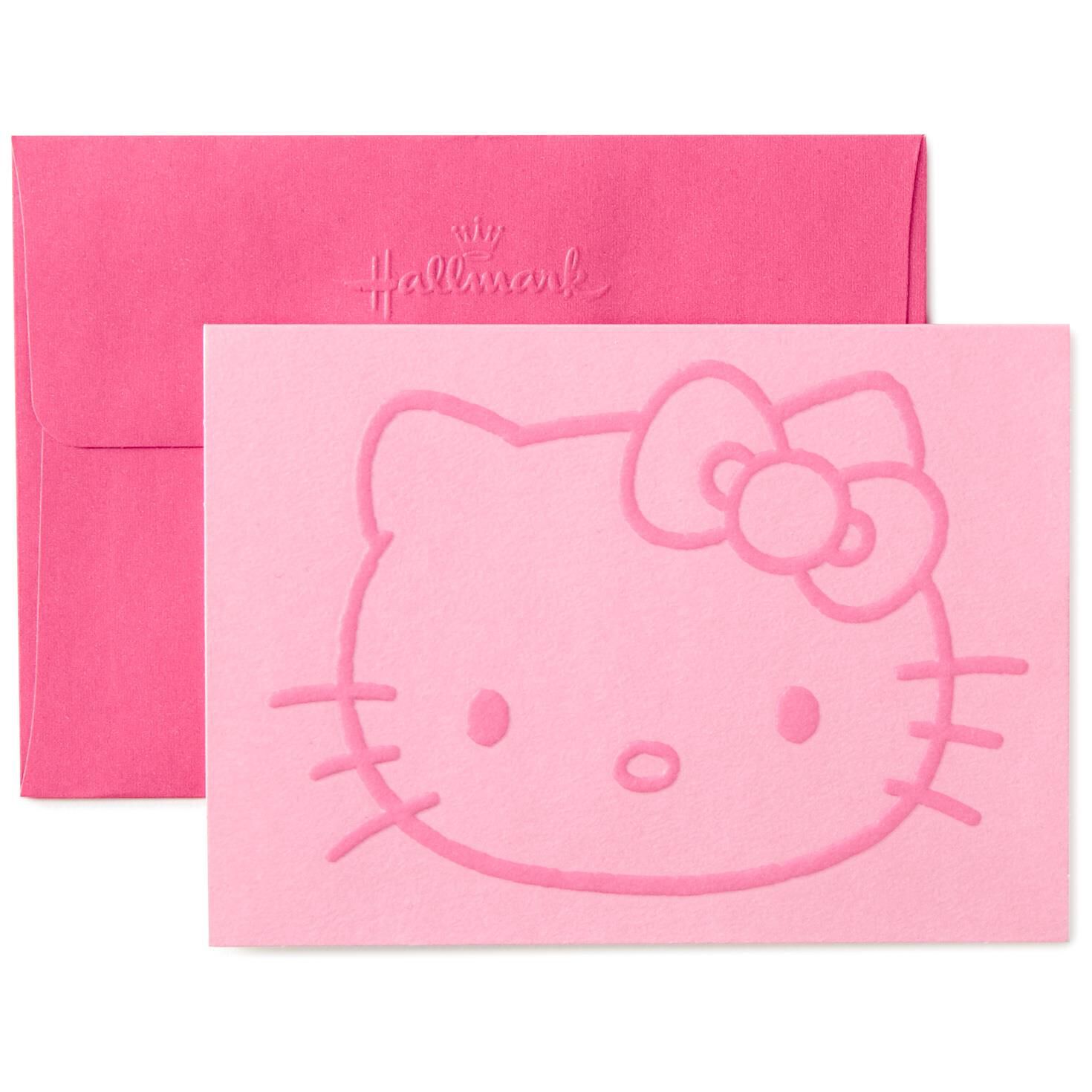 hello kitty pink blank note cards box of 10 note cards hallmark pink note cards