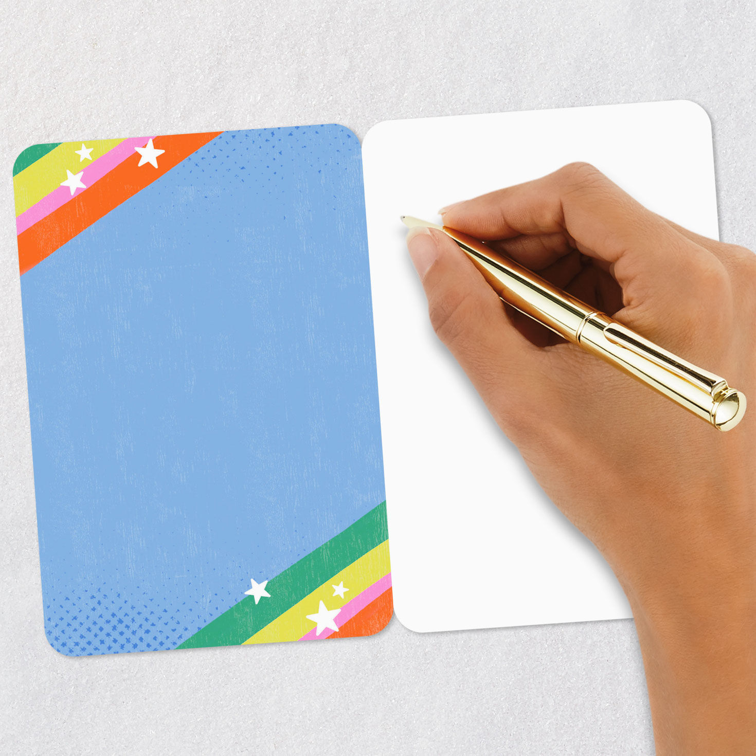 Exclamation Points and Stars Blank Card Signing card image number 5