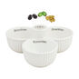 Ceramic Snack Bowl Trio With Toothpick Server  image number 1