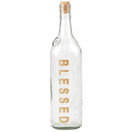 Blessed Glass Decorative Bottle, 14", Blessed Glass Decorative Bottle, 14", , large
