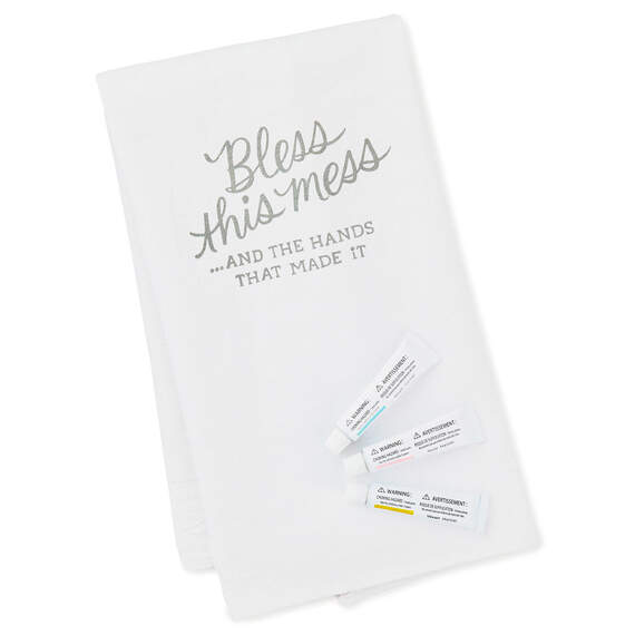 Bless This Mess Tea Towel Handprint Kit, , large image number 3