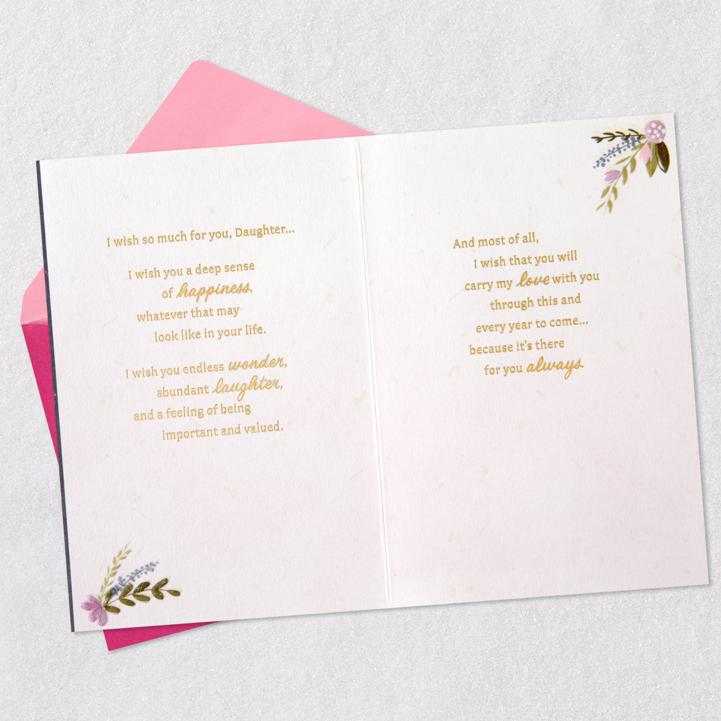 I Wish So Much for You Birthday Card for Daughter, , large image number 4