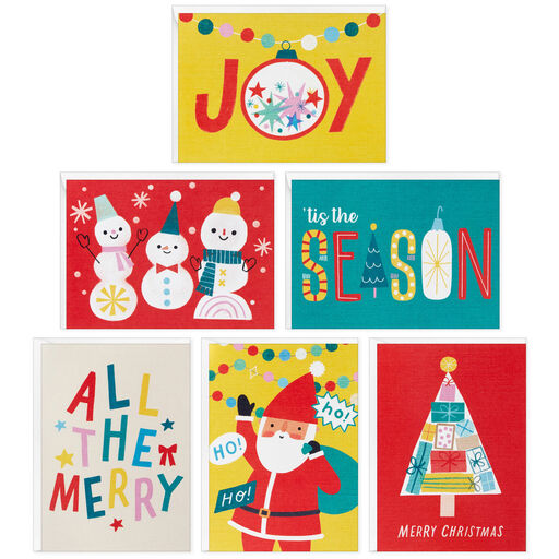 Simply Festive Blank Boxed Christmas Notes Assortment, Pack of 36, 