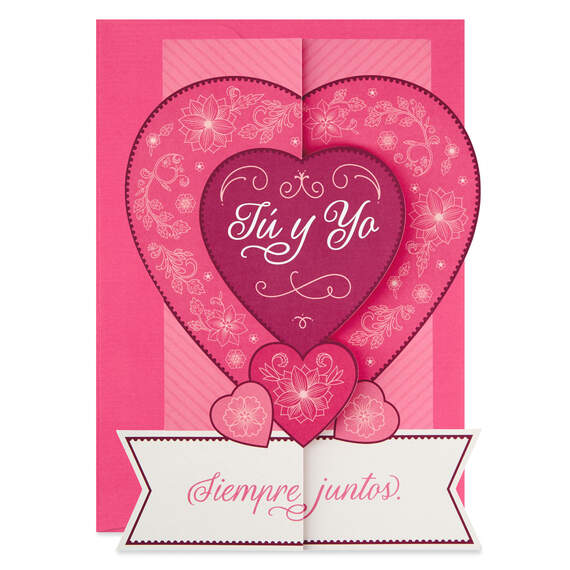 All My Heart Large Spanish-Language Pop Up Love Card, 12", , large image number 1