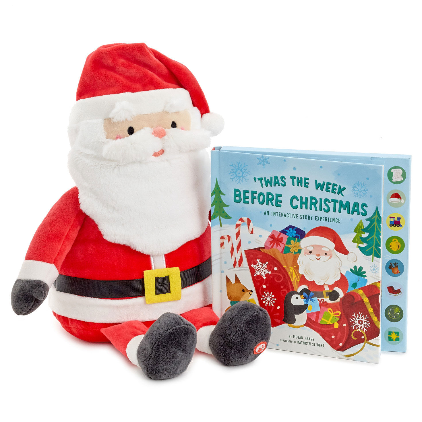 Twas the Week Before Christmas Interactive Santa Plush and Book With Sound Picture Books Hallmark