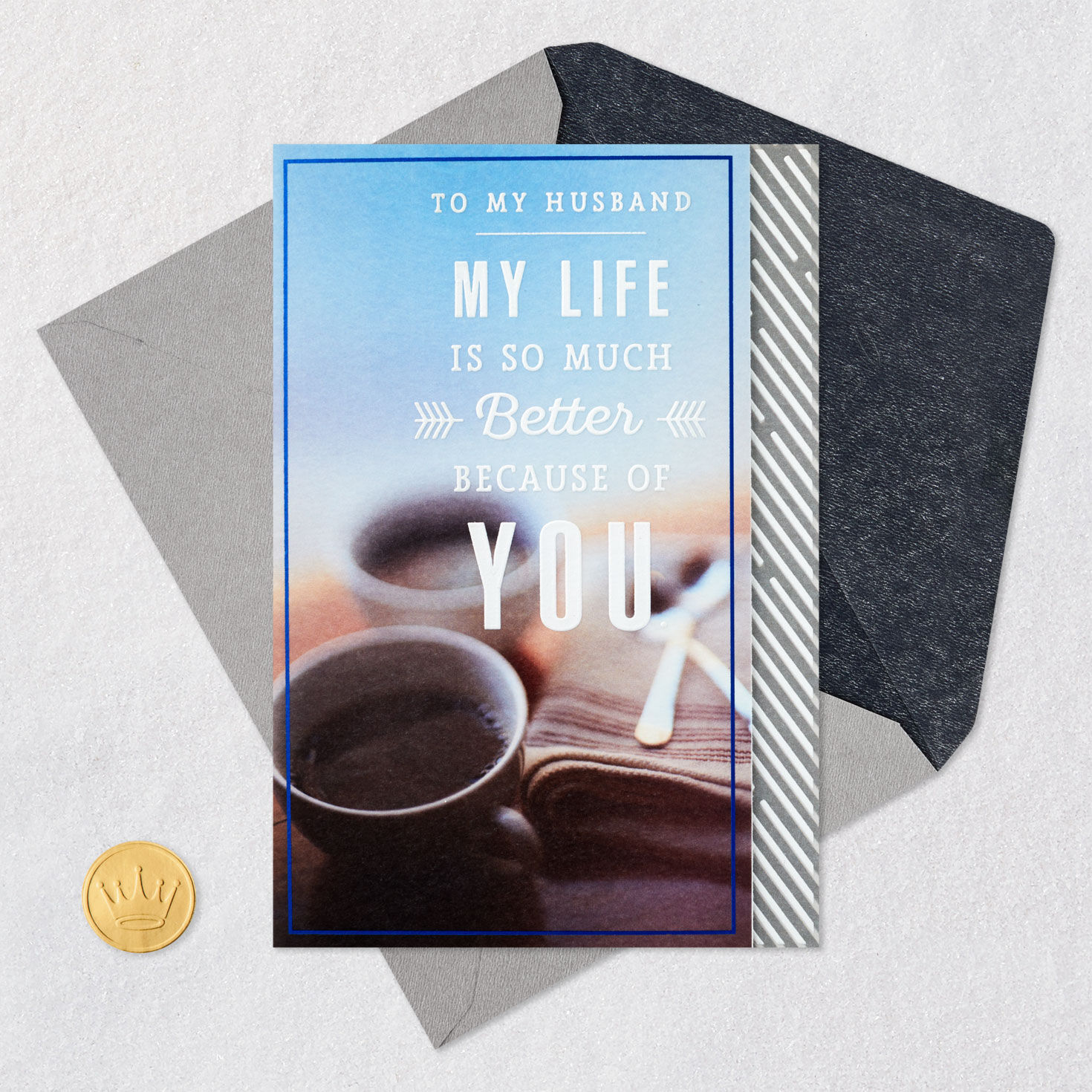 Because of You Birthday Card for Husband, , large image number 6