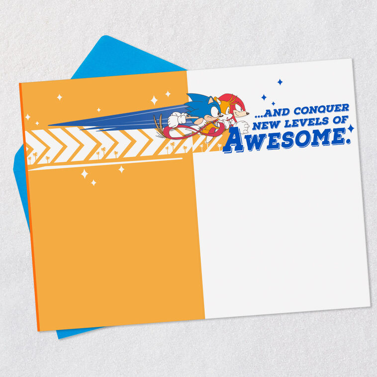 Sonic the Hedgehog™ Levels of Awesome Birthday Card for Nephew, , large image number 3