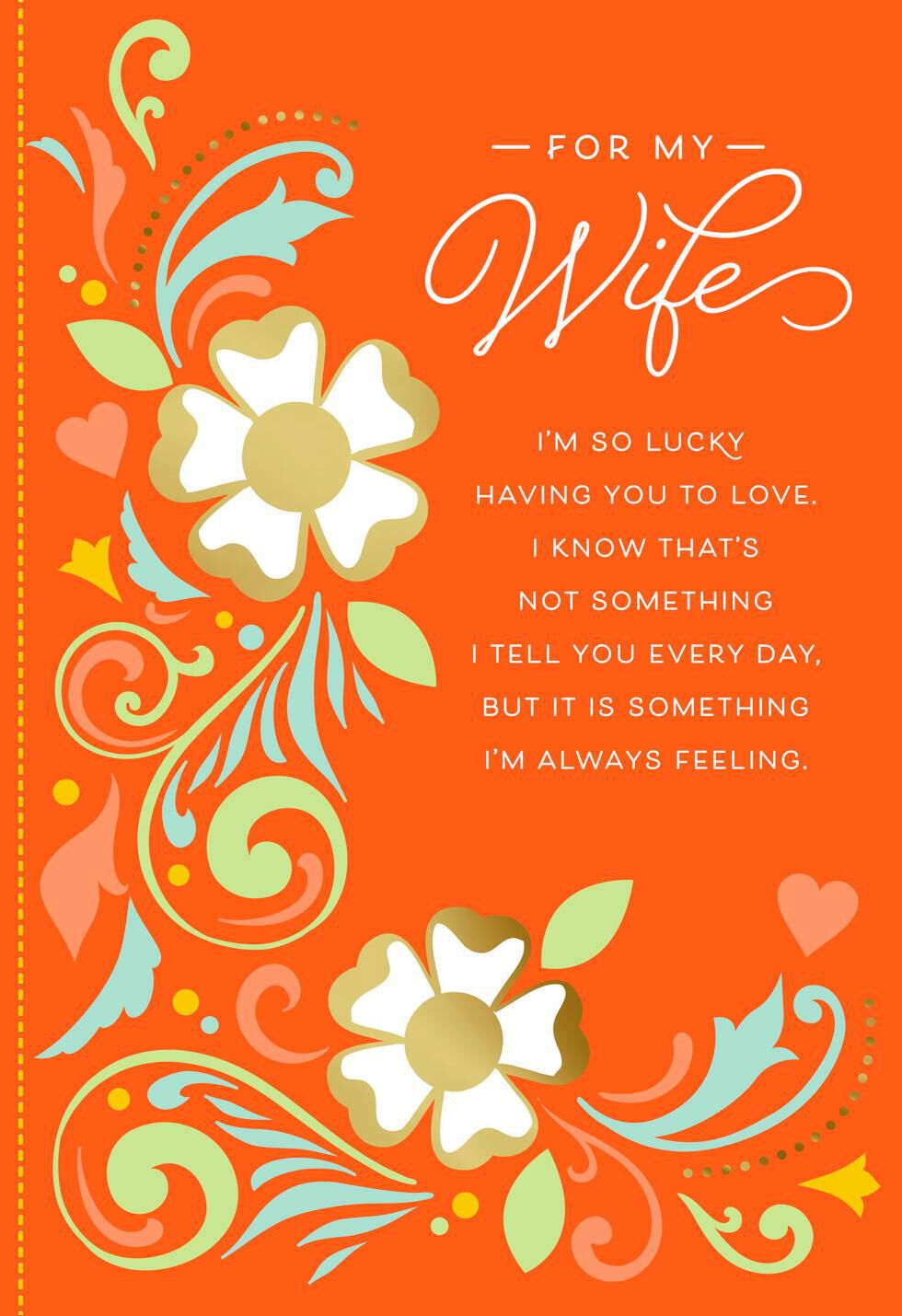 You Mean So Much to Me Anniversary Card for Wife