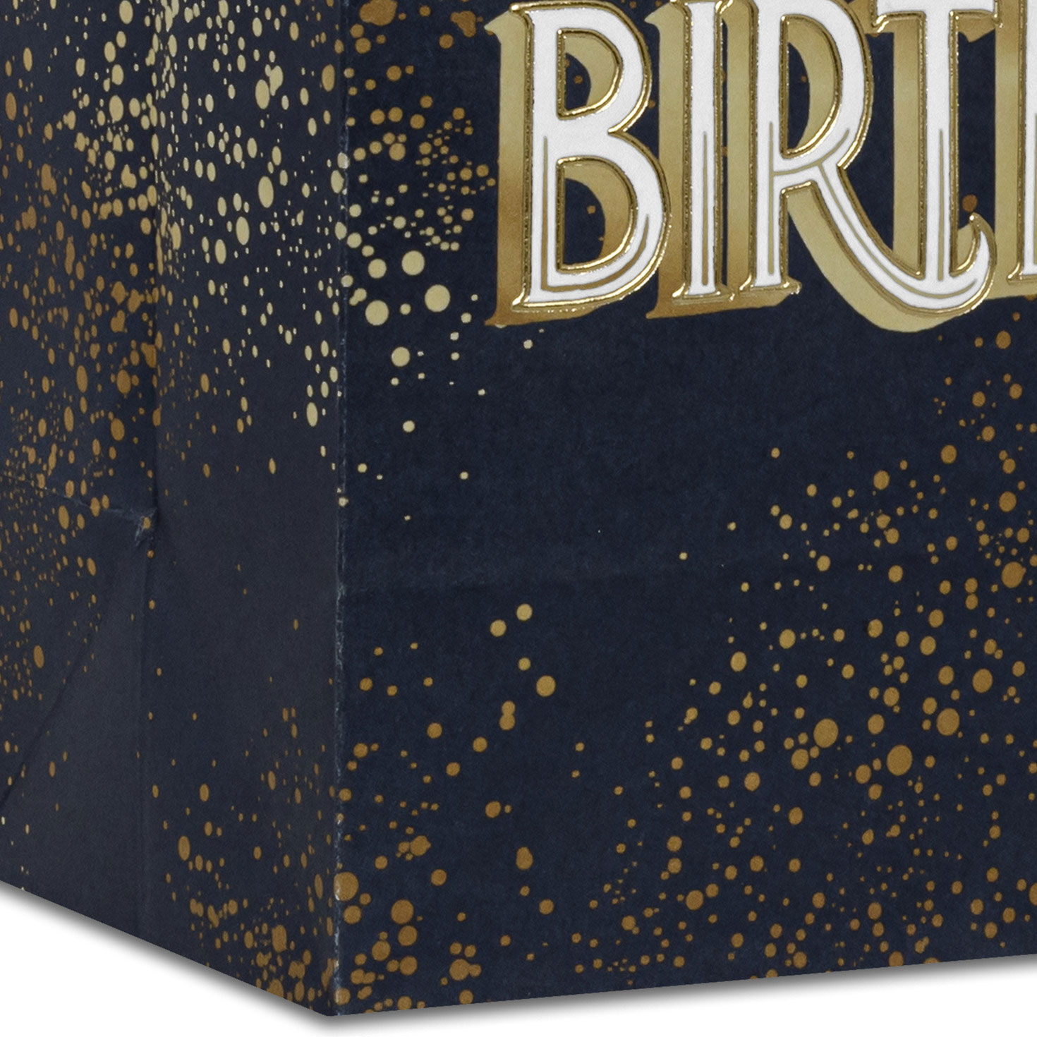 6.5" Gold and White Wishes on Navy Small Birthday Gift Bag for only USD 2.49 | Hallmark