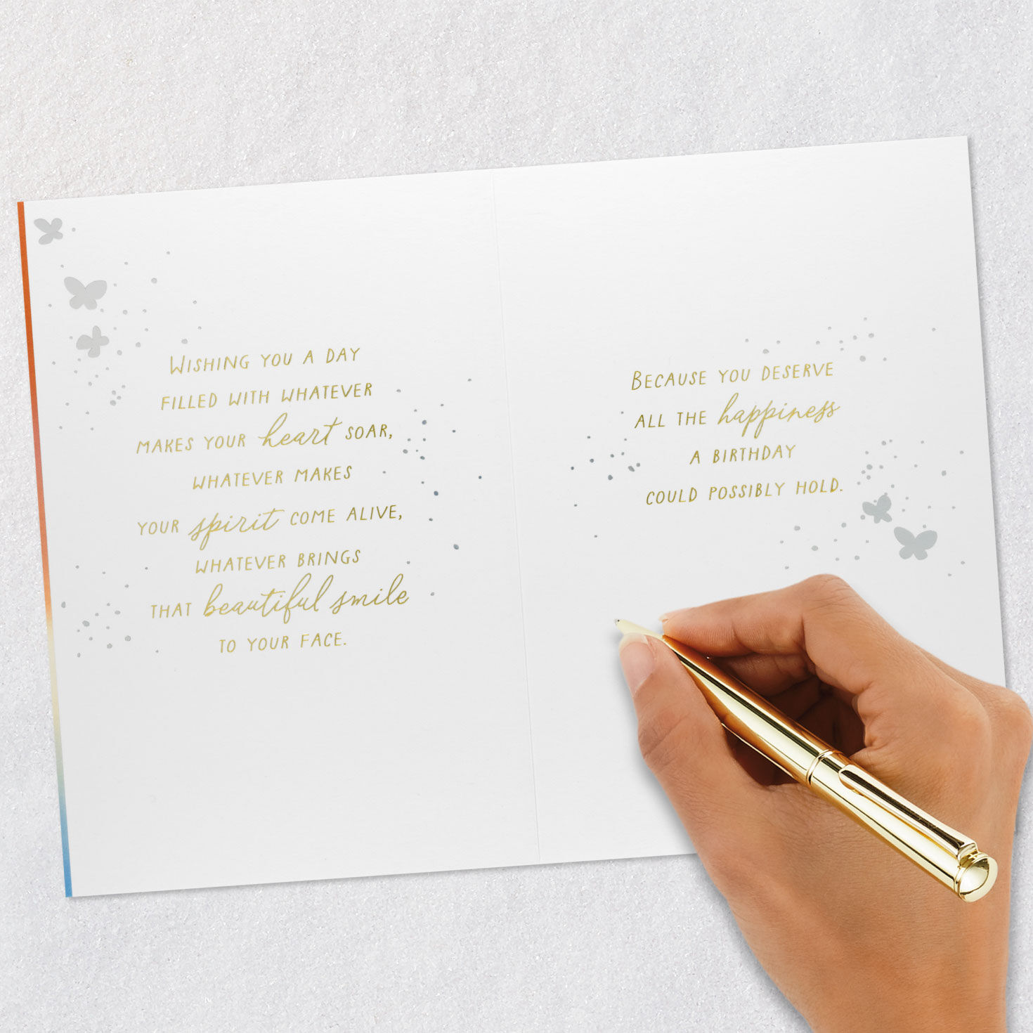 Sunset Girl Silhouette Goddaughter Birthday Card Signing card image number 7