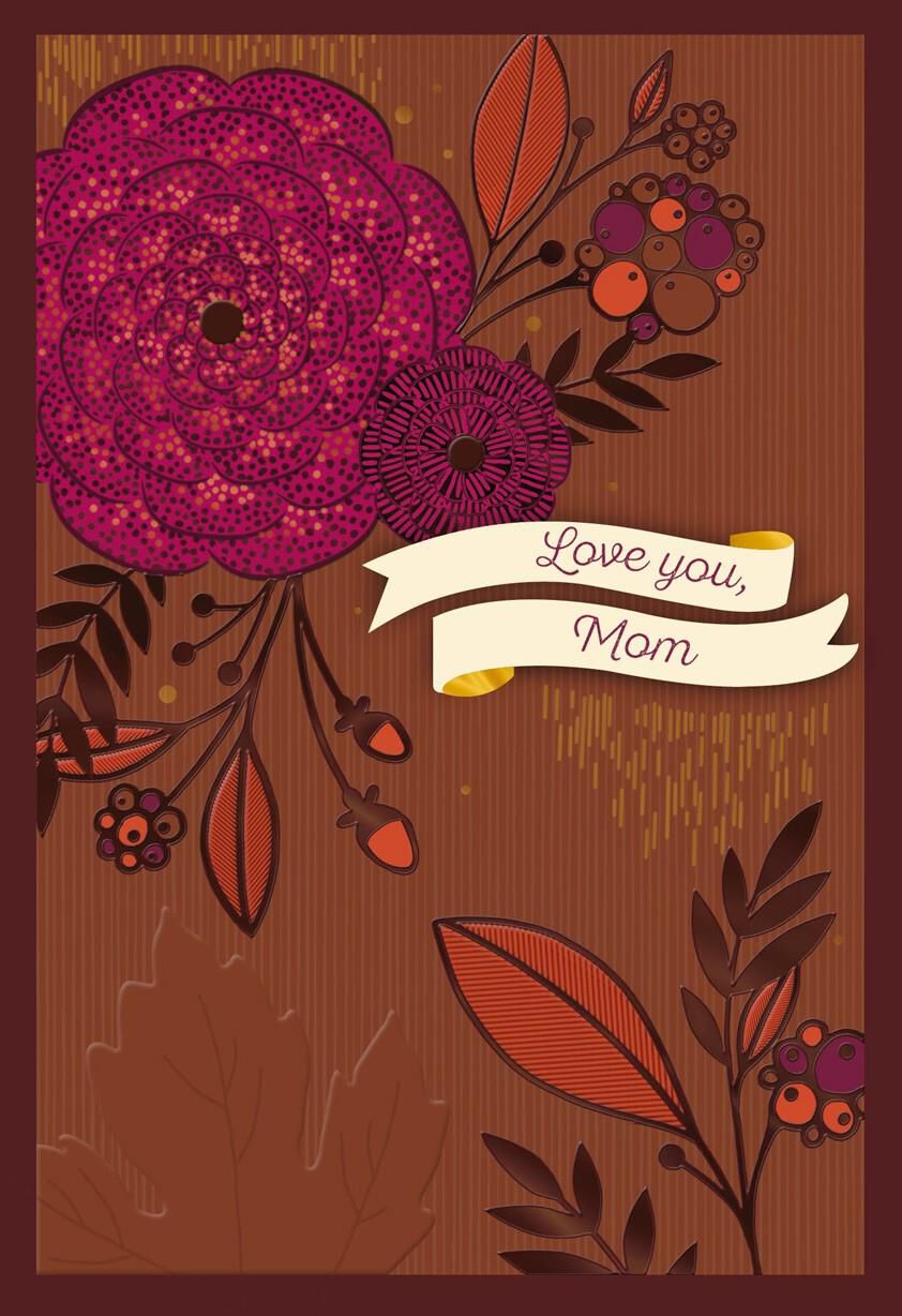 Mom's Generous Heart Thanksgiving Card