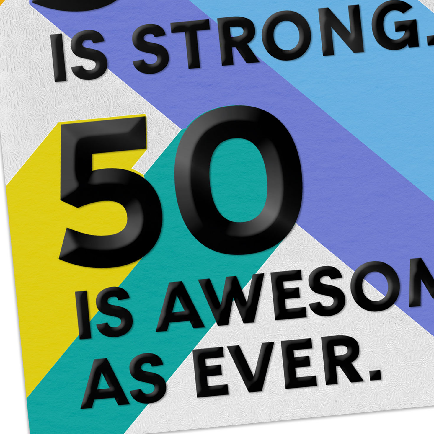 Colorful and Silver 50th Birthday Card Card Front Detail image number 5