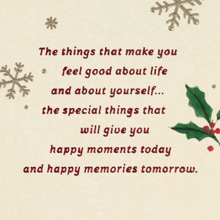 Cardinal on Snowy Branch Son Christmas Card sentiment image number 3