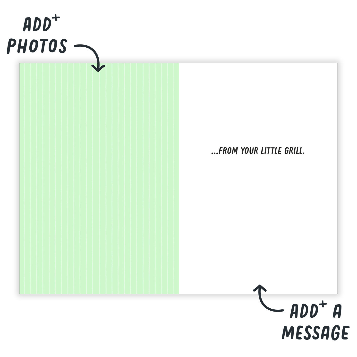 Big and Little Grill Personalized Father's Day Card  image number 3