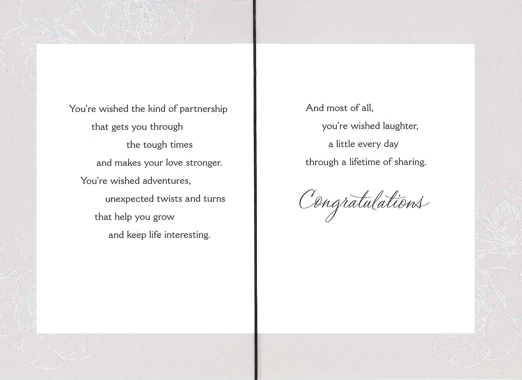 A Shower of Wishes Wedding Card