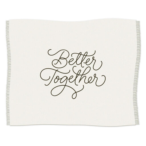 Better Together Embroidered Throw Blanket, 80x60, 