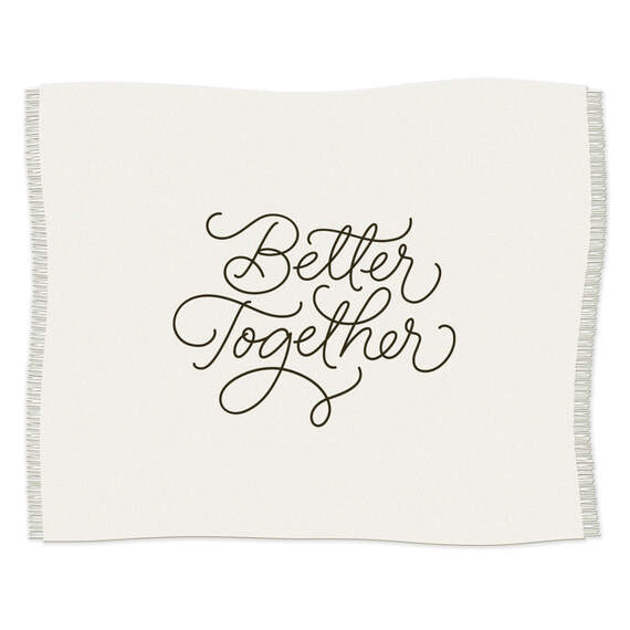 Better Together Embroidered Throw Blanket, 80x60, , large image number 1